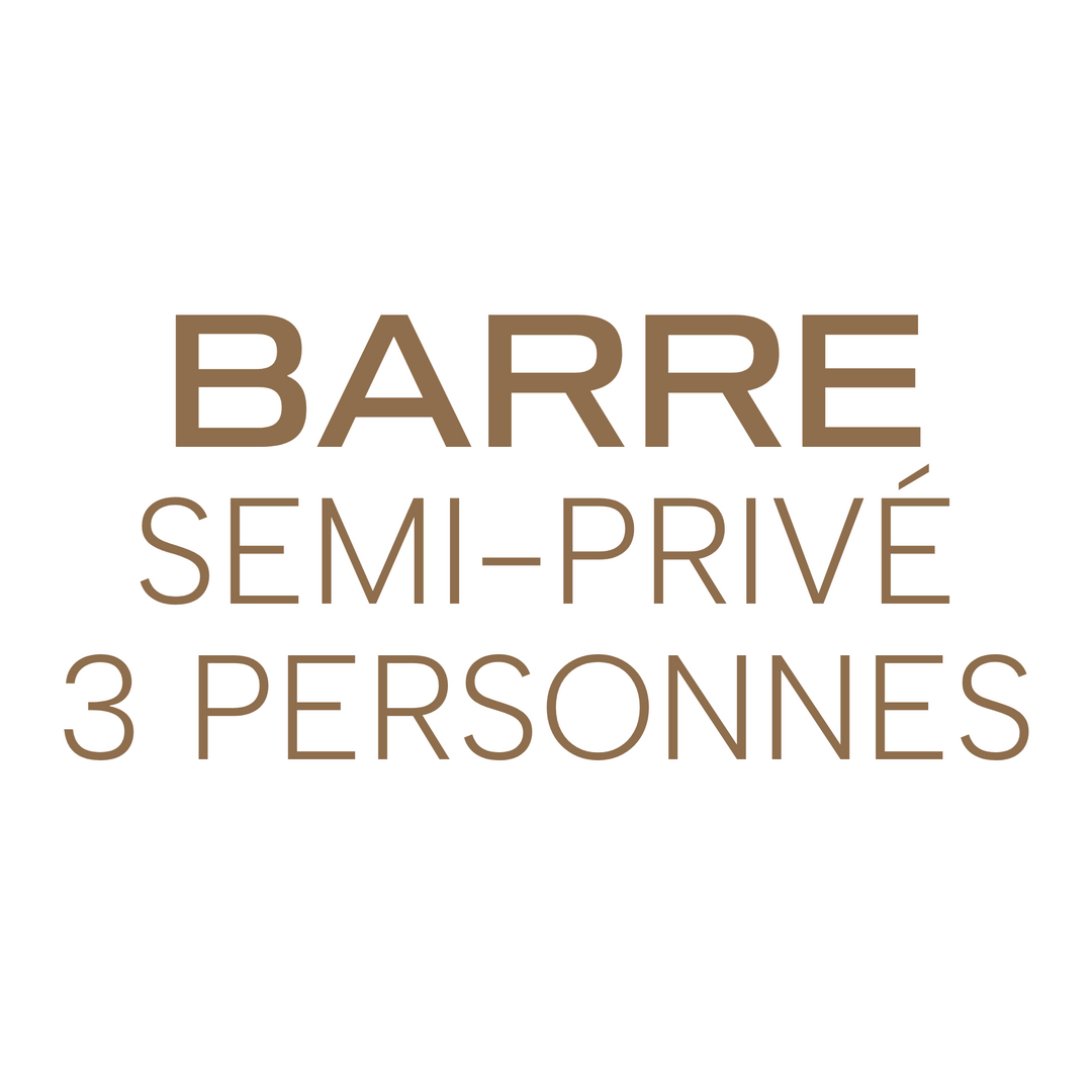 Barre Semi-Privé 3 Personnes