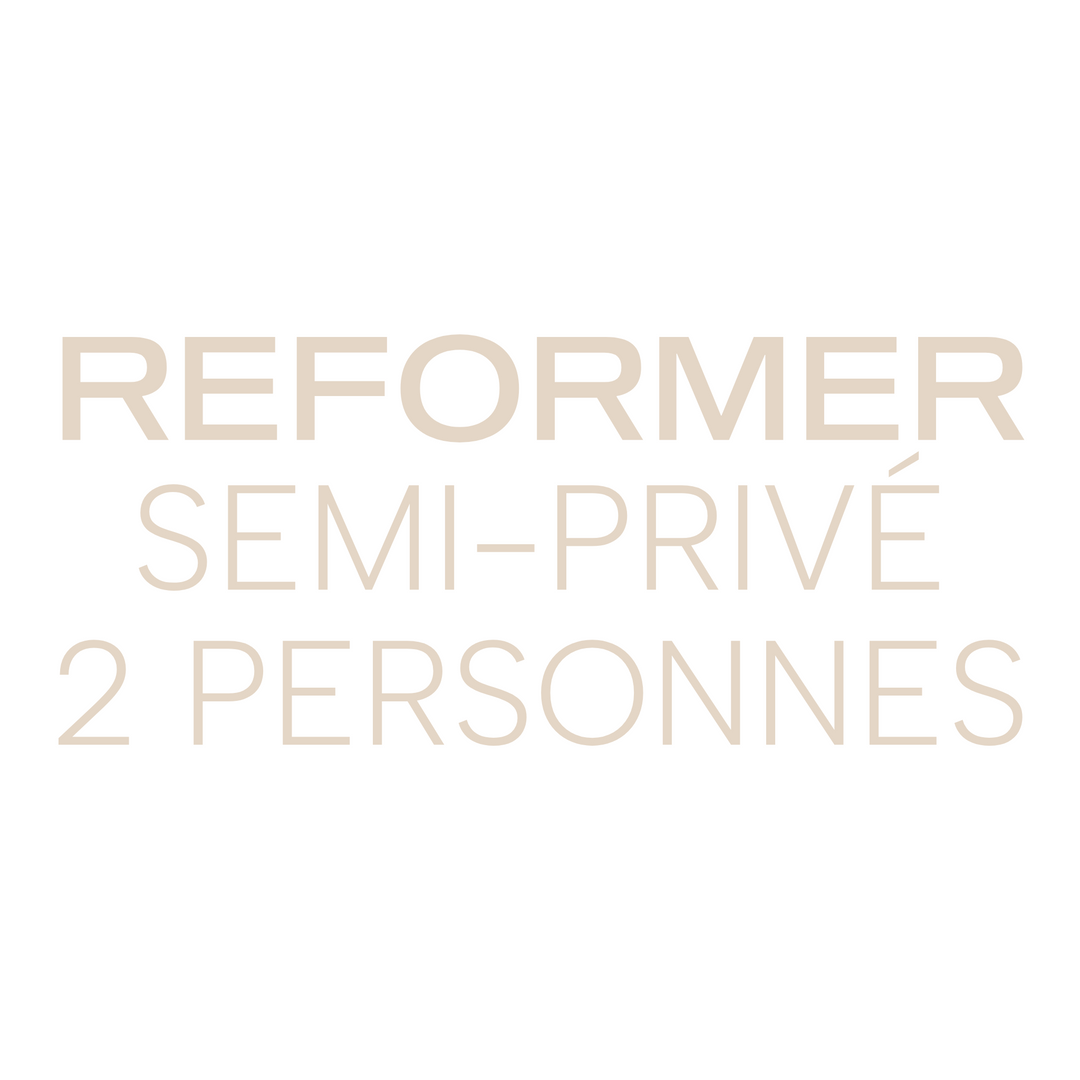 Reformer Semi-Privé 2 Personnes