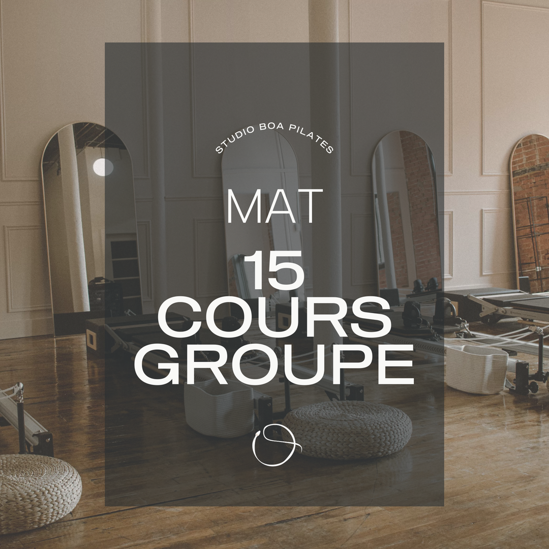 Mat Pilates - Forfait 15 Cours de Groupe