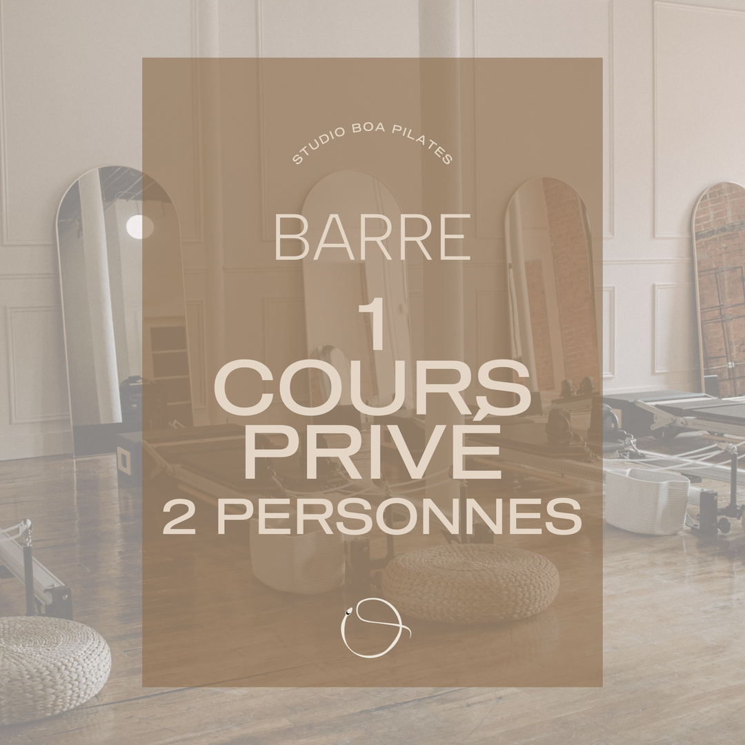 Barre - 1 Semi-Privé Pour 2 Personnes - $50/Personne